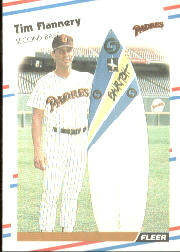 1988 Fleer Baseball Cards      582     Tim Flannery#{(With surfboard)